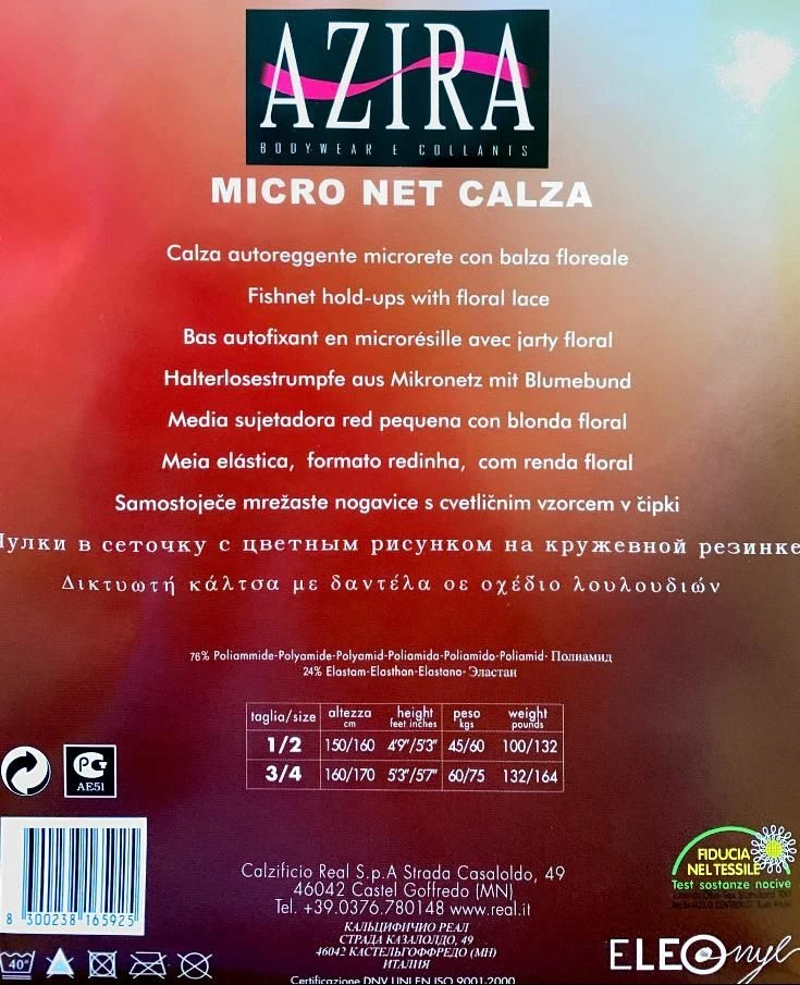 Calza Autoreggente Microrete Con Balza In Pizzo Azira 2 Calza Autoreggente Microrete Con Balza In Pizzo Azira - immagine 2